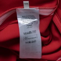 Stella McCartney Red Crepe Draped Sleeve Detail Long Evening Gown S For Women -Stella McCartney Sales luxury women stella mccartney used clothes p590254 006