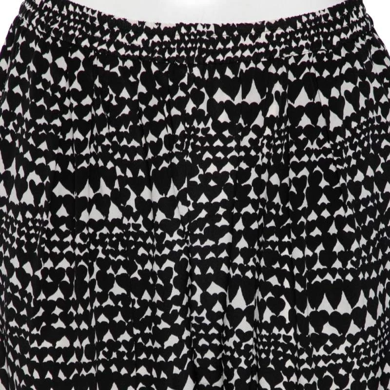 Stella McCartney Monochrome Heart Printed Silk Pants M For Women 6 Stella McCartney Monochrome Heart Printed Silk Pants M For Women - Image 4
