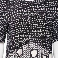 Stella McCartney Monochrome Heart Printed Silk Flounce Top M For Women -Stella McCartney Sales luxury women stella mccartney used clothes p591876 005