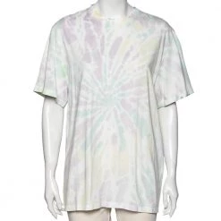 Stella McCartney Multicolored Tie-Dye Printed Cotton Short Sleeve T-Shirt S For Women