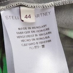 Stella McCartney Black Tie-Dye Printed Silk Asymmetrical Draped Blouse M For Women -Stella McCartney Sales luxury women stella mccartney used clothes p592021 001