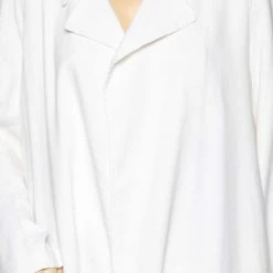 Stella McCartney Off White Linen Twill Long Overcoat L For Women -Stella McCartney Sales luxury women stella mccartney used clothes p592641 001