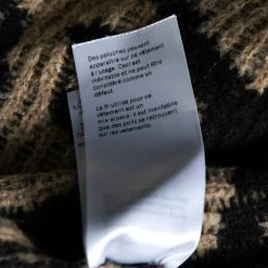 Stella McCartney Beige Leopard Print Cotton & Alpaca Intarsia Knit Sweater S For Women -Stella McCartney Sales luxury women stella mccartney used clothes p595758 001