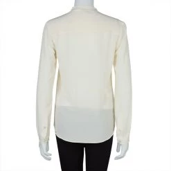 Stella McCartney Cream Silk Long Sleeve Blouse S For Women -Stella McCartney Sales luxury women stella mccartney used clothes p59684 003