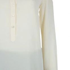 Stella McCartney Cream Silk Long Sleeve Blouse S For Women -Stella McCartney Sales luxury women stella mccartney used clothes p59684 007