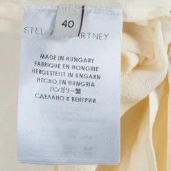 Stella McCartney Cream Silk Long Sleeve Blouse S For Women -Stella McCartney Sales luxury women stella mccartney used clothes p59684 011