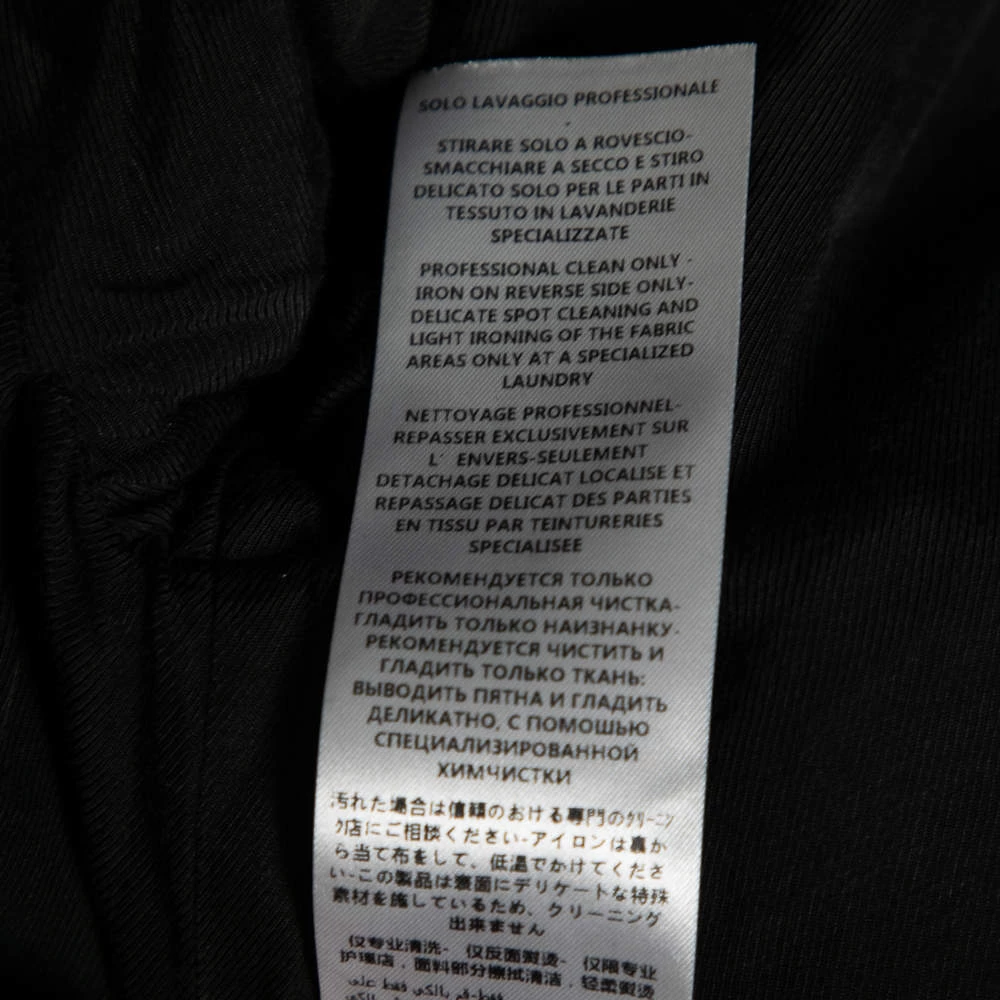 Stella McCartney Navy Blue And Black Cotton Bird Embroidery Bomber XS For Women 9 Stella McCartney Navy Blue And Black Cotton Bird Embroidery Bomber XS For Women - Image 7