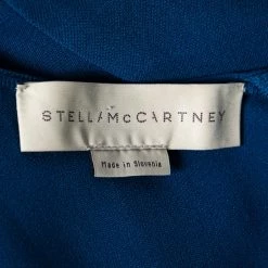 Stella McCartney Blue Stretch Cady Gathered Waist Maxi Dress M For Women -Stella McCartney Sales luxury women stella mccartney used clothes p598118 003