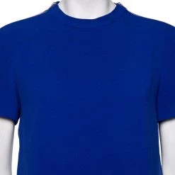 Stella McCartney Blue Crepe Zip Detail Top M For Women -Stella McCartney Sales luxury women stella mccartney used clothes p603925 006