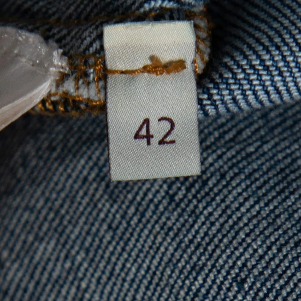 Stella McCartney Blue Denim Crystal Embellished Top M For Women 8 Stella McCartney Blue Denim Crystal Embellished Top M For Women - Image 6