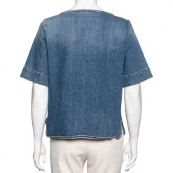 Stella McCartney Blue Denim Crystal Embellished Top M For Women 11 Stella McCartney Blue Denim Crystal Embellished Top M For Women -Stella McCartney Sales luxury women stella mccartney used clothes p605747 007