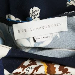 Stella McCartney Navy Blue Stretch Crepe Cat Print Blouse S For Women -Stella McCartney Sales luxury women stella mccartney used clothes p606178 006
