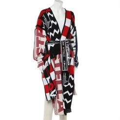 Stella McCartney Multicolor All Is Love Patched Wool Belted Oversized Shrug S For Women -Stella McCartney Sales luxury women stella mccartney used clothes p610387 005