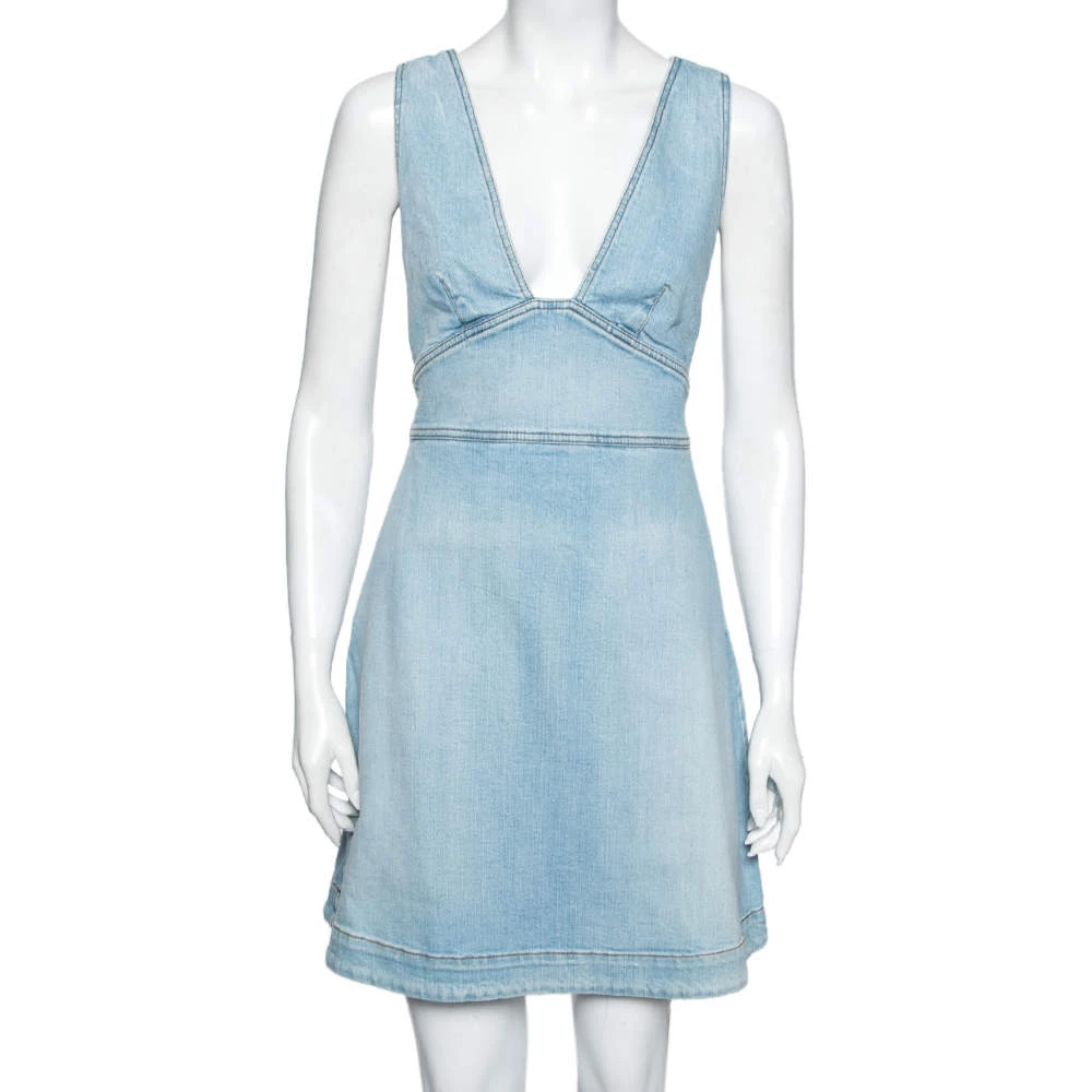 Stella McCartney Blue Denim Dungaree Dress S For Women 3 Stella McCartney Blue Denim Dungaree Dress S For Women