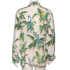 Stella McCartney Multicolor Parrot Printed Silk Button Front Shirt L For Women -Stella McCartney Sales luxury women stella mccartney used clothes p614095 002
