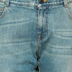 Stella McCartney Blue Two Toned Distressed Denim Jeans M For Women 11 Stella McCartney Blue Two Toned Distressed Denim Jeans M For Women -Stella McCartney Sales luxury women stella mccartney used clothes p614679 005