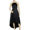 Stella McCartney Black & Cream Tulle & Sateen Asymmetric Hem Dress S For Women