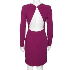 Stella McCartney Purple Crepe Cut Out Detail Mini Dress M For Women -Stella McCartney Sales luxury women stella mccartney used clothes p617591 002
