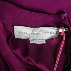 Stella McCartney Purple Crepe Cut Out Detail Mini Dress M For Women -Stella McCartney Sales luxury women stella mccartney used clothes p617591 008