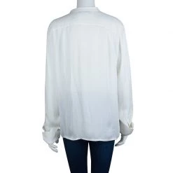Stella McCartney Cream Long Sleeve Blouse M For Women -Stella McCartney Sales luxury women stella mccartney used clothes p61852 003