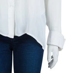 Stella McCartney Cream Long Sleeve Blouse M For Women -Stella McCartney Sales luxury women stella mccartney used clothes p61852 006