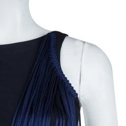 Stella McCartney Blue And Black Ombre Fringed Dress S For Women 17 Stella McCartney Blue And Black Ombre Fringed Dress S For Women -Stella McCartney Sales luxury women stella mccartney used clothes p62390 004