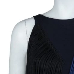 Stella McCartney Blue And Black Ombre Fringed Dress S For Women 18 Stella McCartney Blue And Black Ombre Fringed Dress S For Women -Stella McCartney Sales luxury women stella mccartney used clothes p62390 005