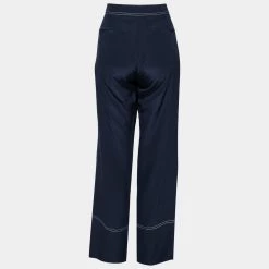 Stella McCartney Navy Blue Silk Straight Leg Pants M For Women -Stella McCartney Sales luxury women stella mccartney used clothes p629769 001