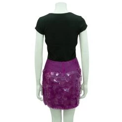 Stella McCartney Pink Organza Sequin Paillette Embellished Mini Skirt S For Women -Stella McCartney Sales luxury women stella mccartney used clothes p63537 0003