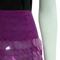 Stella McCartney Pink Organza Sequin Paillette Embellished Mini Skirt S For Women -Stella McCartney Sales luxury women stella mccartney used clothes p63537 0005