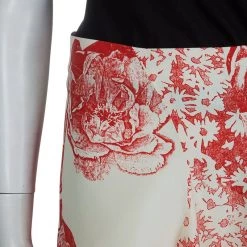 Stella McCartney Cream Silk Floral Printed A-Line Skirt M For Women -Stella McCartney Sales luxury women stella mccartney used clothes p64013 006