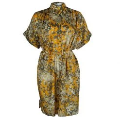 Stella McCartney Multicolor Floral Printed Silk Waist Tie Detail Dress S For Women