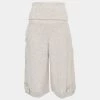 Stella McCartney Beige Knit & Linen Paneled High Waisted Culottes XS For Women -Stella McCartney Sales luxury women stella mccartney used clothes p647866 001