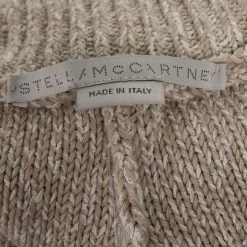 Stella McCartney Beige Knit & Linen Paneled High Waisted Culottes XS For Women -Stella McCartney Sales luxury women stella mccartney used clothes p647866 003