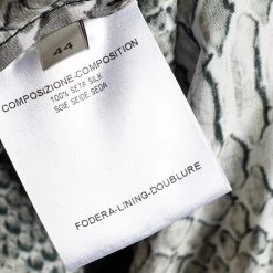 Stella McCartney Grey Snakeskin Print Silk Blouse M For Women -Stella McCartney Sales luxury women stella mccartney used clothes p653507 006