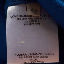 Stella McCartney Blue Wool Silk Mid-Length Blazer M For Women -Stella McCartney Sales luxury women stella mccartney used clothes p653562 006