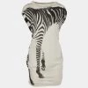 Stella McCartney Ivory Zebra Print Cotton Round Neck Top S For Women -Stella McCartney Sales luxury women stella mccartney used clothes p653734 004