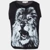 Stella McCartney Black Jersey Sleeveless Lion Print T-Shirt M For Women -Stella McCartney Sales luxury women stella mccartney used clothes p654752 001