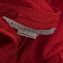 Stella McCartney Red Brocade Delia Belted Dress M For Women -Stella McCartney Sales luxury women stella mccartney used clothes p656469 005