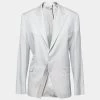 Stella McCartney Light Blue Linen Single Breasted Blazer S For Women