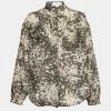 Stella McCartney Green Camouflage Print Silk Pocketed Button Front Blouse M For Women -Stella McCartney Sales luxury women stella mccartney used clothes p666498 001