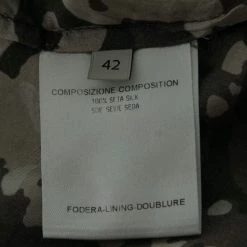 Stella McCartney Green Camouflage Print Silk Pocketed Button Front Blouse M For Women -Stella McCartney Sales luxury women stella mccartney used clothes p666498 002