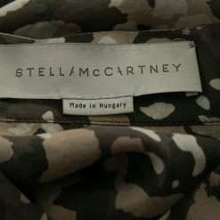 Stella McCartney Green Camouflage Print Silk Pocketed Button Front Blouse M For Women -Stella McCartney Sales luxury women stella mccartney used clothes p666498 003