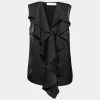 Stella McCartney Black Silk Ruffle Front Sleeveless Top M For Women -Stella McCartney Sales luxury women stella mccartney used clothes p669483 001