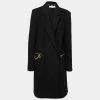 Stella McCartney Black Wool Chain Embellished Coat L For Women -Stella McCartney Sales luxury women stella mccartney used clothes p670006 001