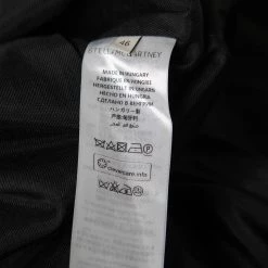 Stella McCartney Black Wool Fringe Trim Pockets Long Coat L For Women -Stella McCartney Sales luxury women stella mccartney used clothes p670008 003