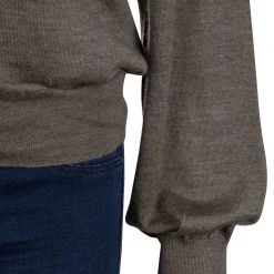 Stella Mccartney Brown Cashmere Draped Collar Buttondown Cardigan M For Women -Stella McCartney Sales luxury women stella mccartney used clothes p67075 005