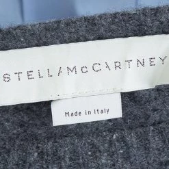 Stella McCartney Grey Wool Zip Detail Crew Neck Sweater M For Women -Stella McCartney Sales luxury women stella mccartney used clothes p68912 0006
