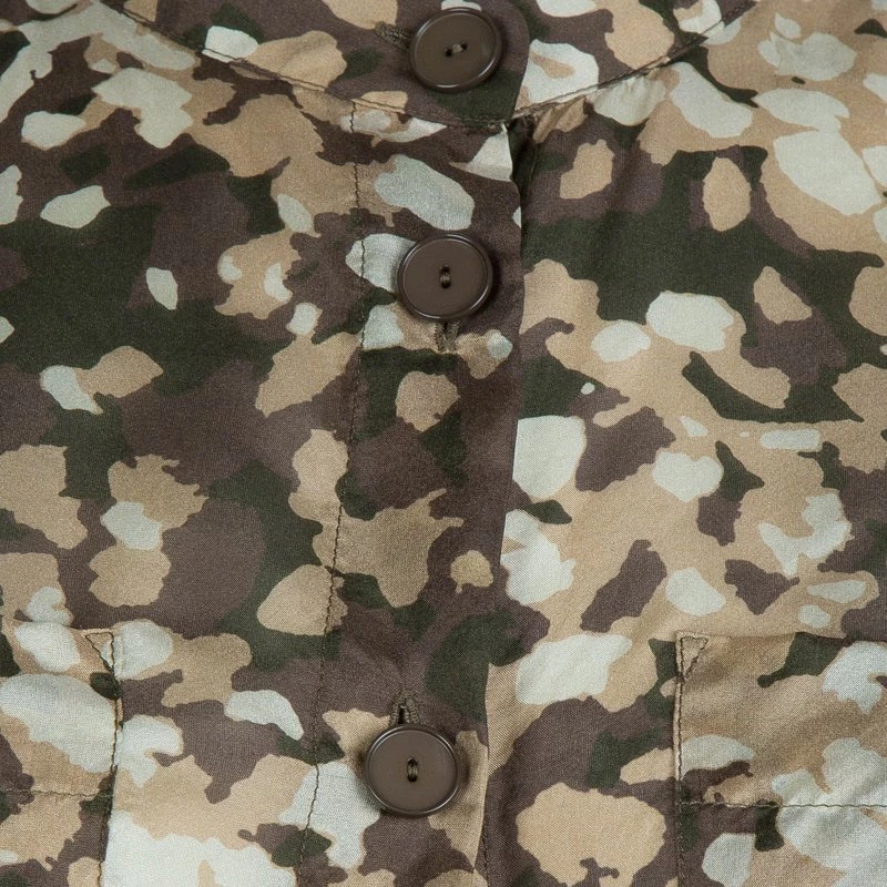 Stella McCartney Camouflage Print Button Down Silk Shirt M For Women 6 Stella McCartney Camouflage Print Button Down Silk Shirt M For Women - Image 4