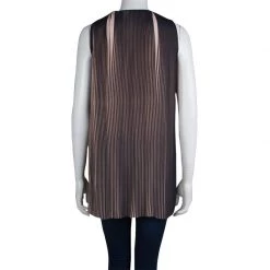 Stella McCartney Pink And Black Plisse Sleeveless Top XS For Women -Stella McCartney Sales luxury women stella mccartney used clothes p73695 003